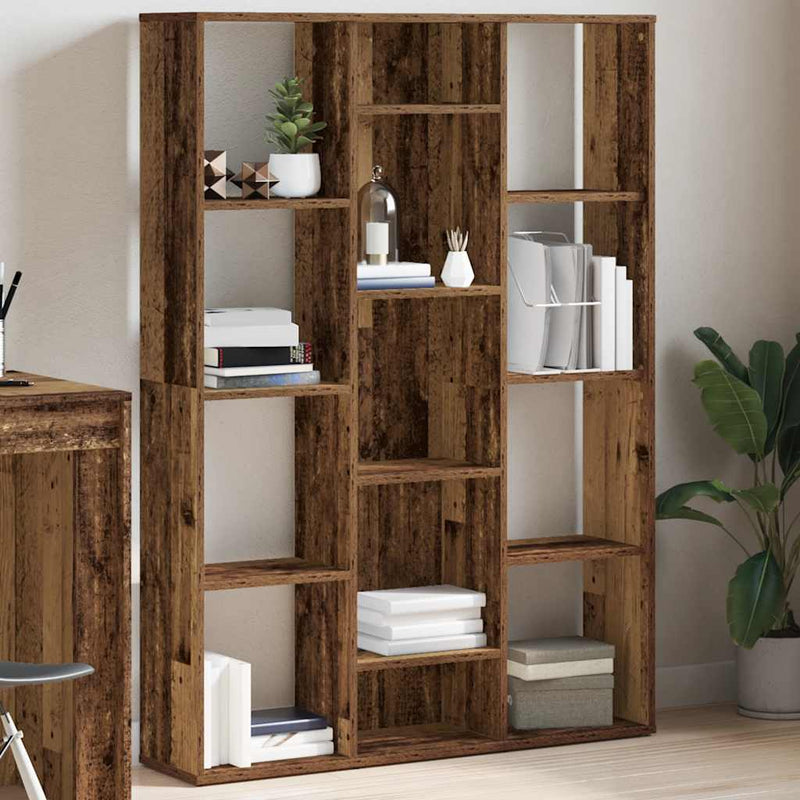 vidaXL antik fa forgácslap térelválasztó/könyvszekrény 100x24x140 cm