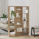 vidaXL kézműves tölgy forgácslap térelválasztó/könyvszekrény