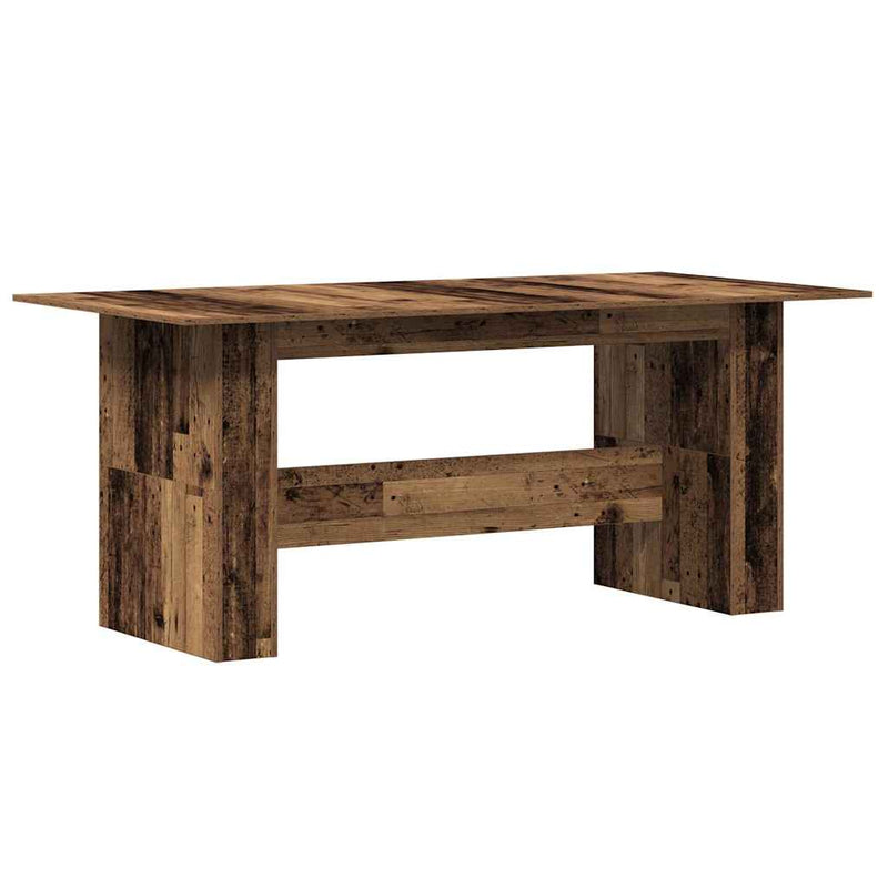 vidaXL Étkezőasztal Régi fa 180x90x76 cm Gépelt fa