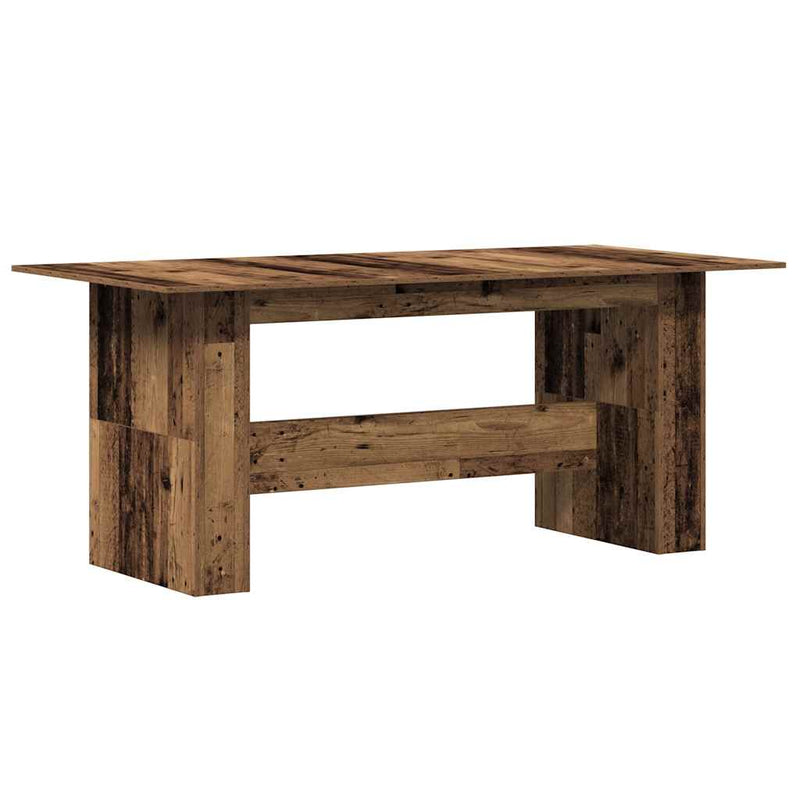 vidaXL Étkezőasztal Régi fa 180x90x76 cm Gépelt fa