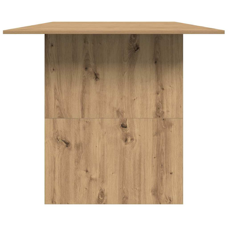 vidaXL kézműves tölgy színű szerelt fa étkezőasztal 180x90x76 cm