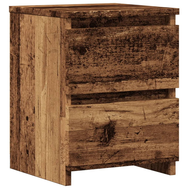 vidaXL 2 db antik fa színű szerelt fa éjjeliszekrény 30 x 30 x 40 cm