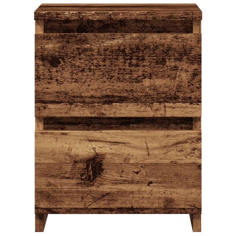 vidaXL 2 db antik fa színű szerelt fa éjjeliszekrény 30 x 30 x 40 cm