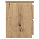 vidaXL 2 db kézműves tölgy színű szerelt fa éjjeliszekrény 30x30x40 cm