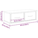 vidaXL kézműves tölgy színű szerelt fa faliszekrény 60x26x18,5 cm