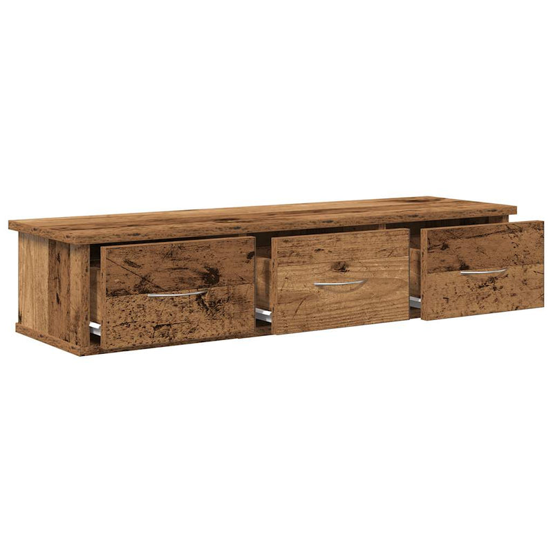 vidaXL antik fa színű szerelt fa faliszekrény 88x26x18,5 cm