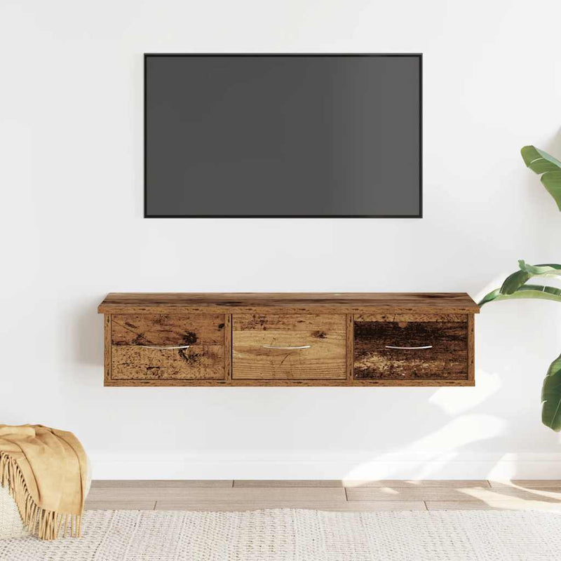 vidaXL antik fa színű szerelt fa faliszekrény 88x26x18,5 cm