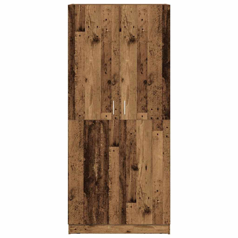 vidaXL antik fa színű szerelt fa ruhásszekrény 80x52x180 cm
