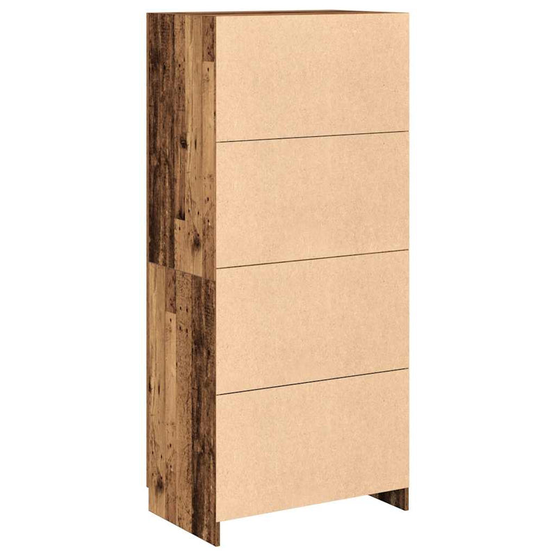 vidaXL antik fa színű szerelt fa ruhásszekrény 80x52x180 cm