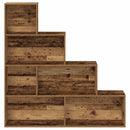 vidaXL Könyves szekrény régi fa 157x24x160 cm gépelt fa