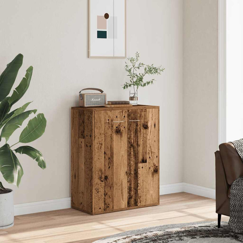 vidaXL antik fa színű szerelt fa tálalószekrény 60x30x75 cm