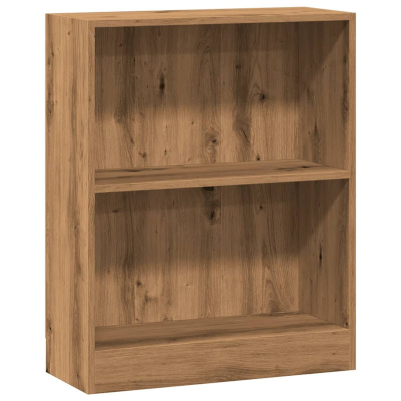 vidaXL kézműves tölgy szerelt fa könyvespolc 60 x 24 x 76 cm