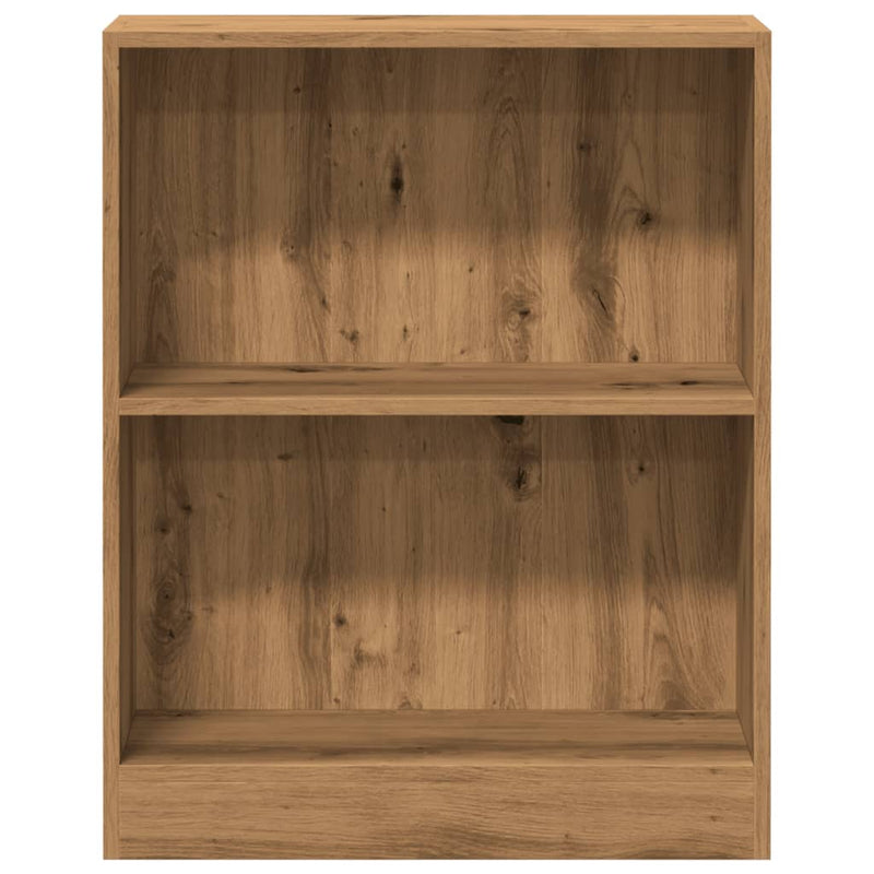 vidaXL kézműves tölgy szerelt fa könyvespolc 60 x 24 x 76 cm