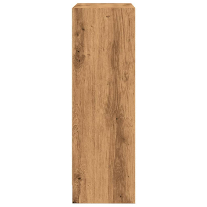 vidaXL kézműves tölgy szerelt fa könyvespolc 60 x 24 x 76 cm