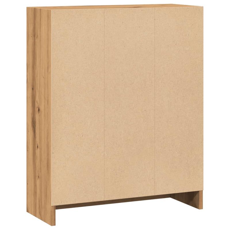 vidaXL kézműves tölgy szerelt fa könyvespolc 60 x 24 x 76 cm