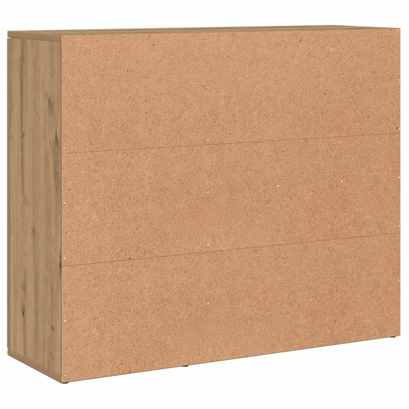 vidaXL kézműves tölgyfa tálalószekrény 91 x 29,5 x 75 cm