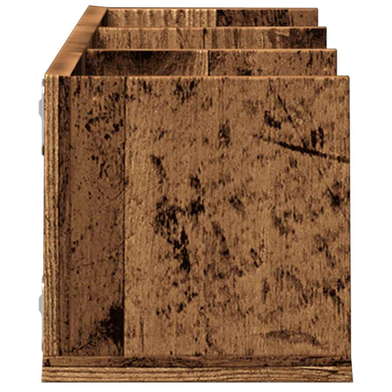 vidaXL antik fa színű szerelt fa CD-tartó fali polc 75 x 18 x 18 cm