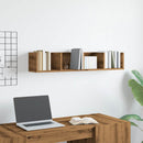 vidaXL kézműves tölgy színű szerelt fa CD-tartó fali polc 100x18x18 cm