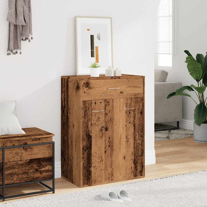 vidaXL antik fa színű szerelt fa cipősszekrény 60 x 35 x 84 cm