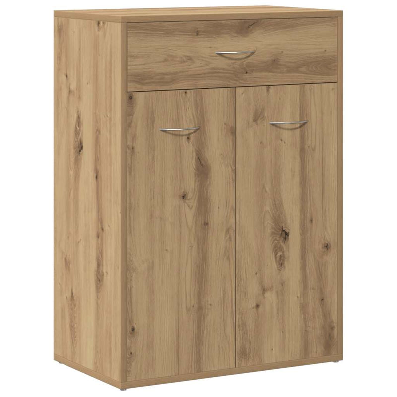 vidaXL kézműves tölgy színű szerelt fa cipősszekrény 60 x 35 x 84 cm