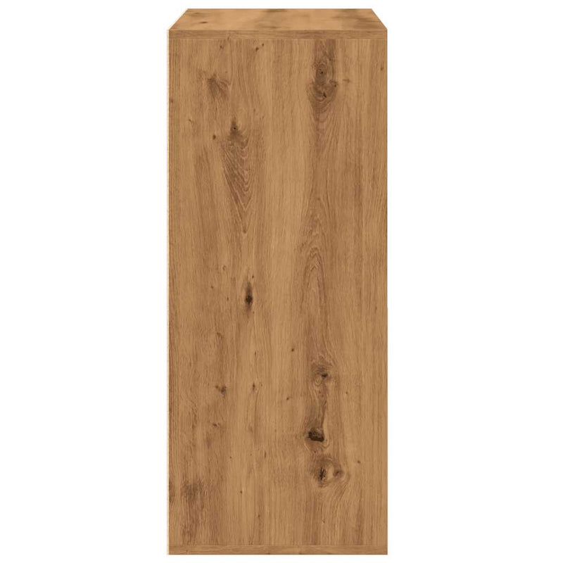 vidaXL kézműves tölgy színű szerelt fa cipősszekrény 60 x 35 x 84 cm