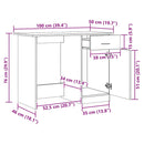 vidaXL kézműves tölgy színű szerelt fa íróasztal 100 x 50 x 76 cm