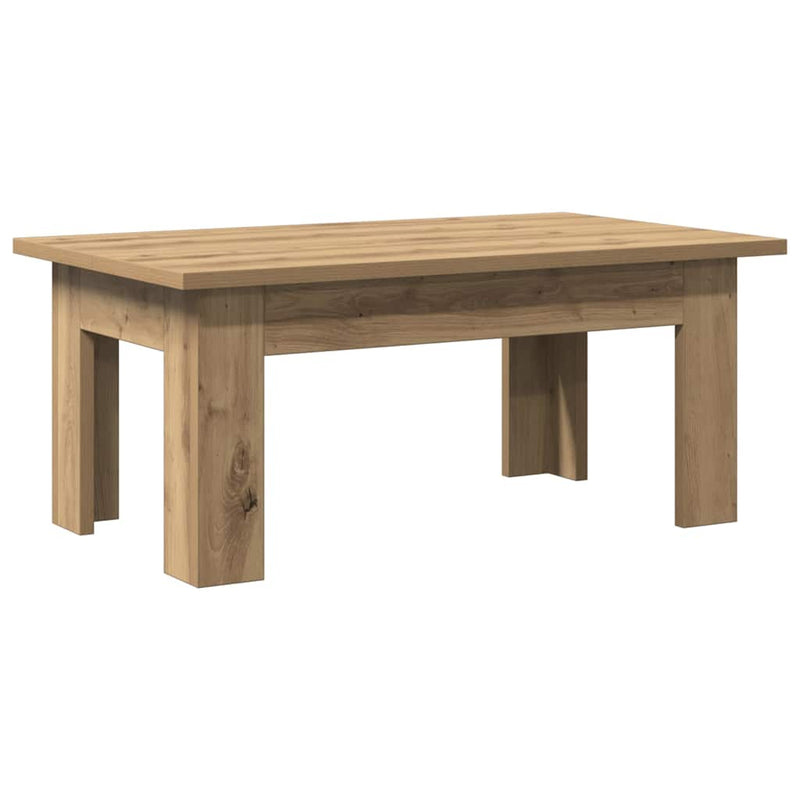 vidaXL dohányzóasztal kézműves tölgy 100x60x42 cm gépelt fa