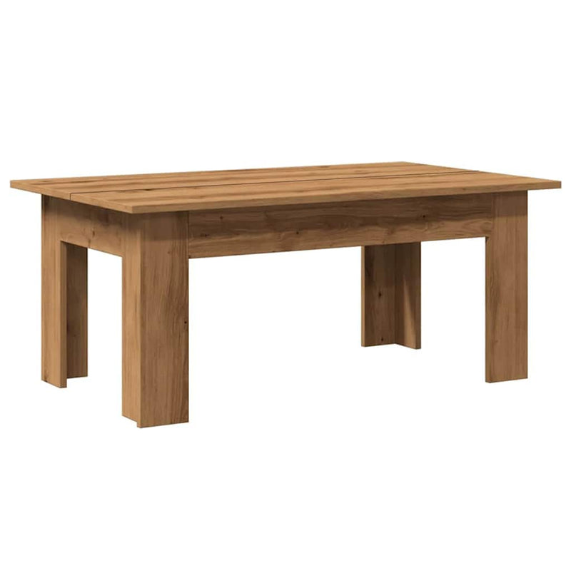 vidaXL dohányzóasztal kézműves tölgy 100x60x42 cm gépelt fa