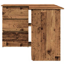 vidaXL sarokasztal Régi fa 145x100x76 cm Gépelt fa