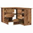 vidaXL sarokasztal Régi fa 145x100x76 cm Gépelt fa