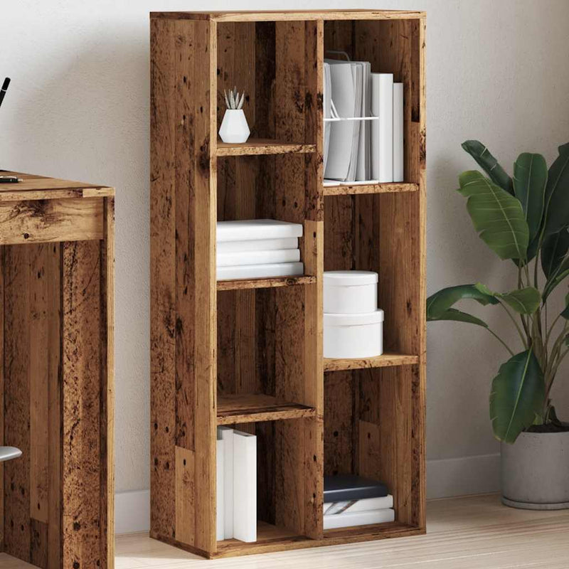 vidaXL antik fa színű könyvszekrény 50 x 25 x 104 cm