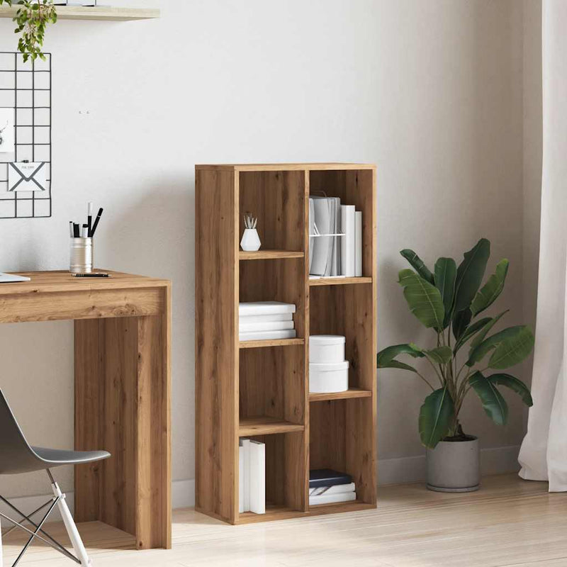 vidaXL kézműves tölgy színű könyvszekrény 50 x 25 x 104 cm