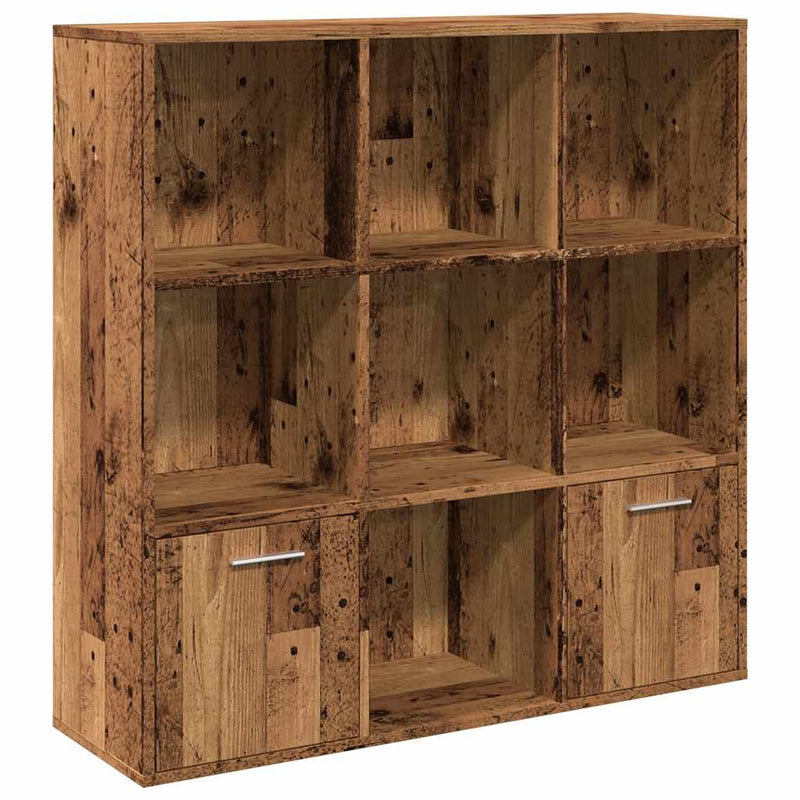 vidaXL antik fa színű szerelt fa könyvszekrény 98 x 29 x 97,5 cm