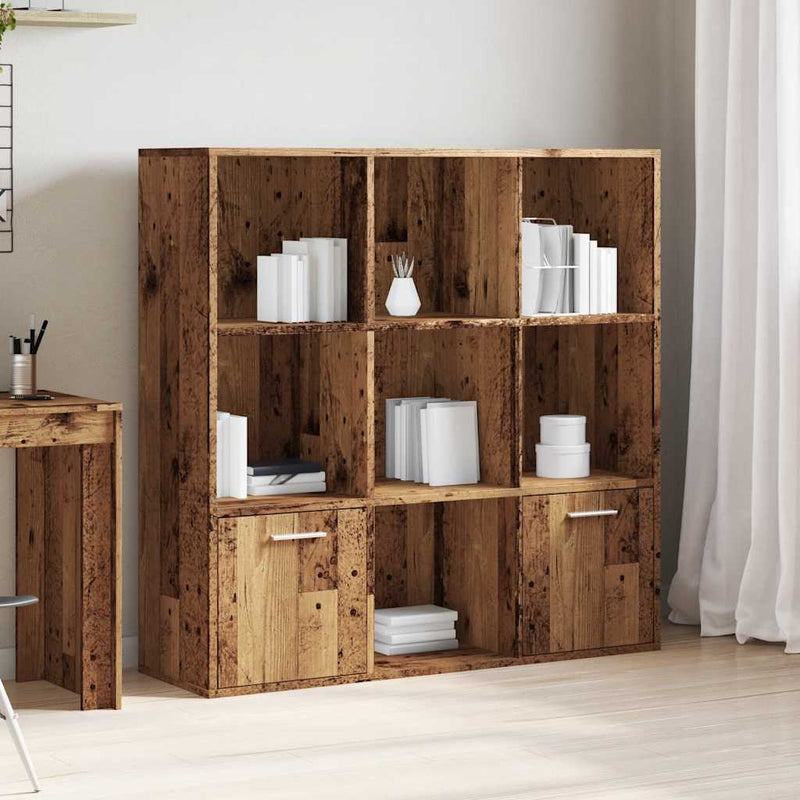 vidaXL antik fa színű szerelt fa könyvszekrény 98 x 29 x 97,5 cm
