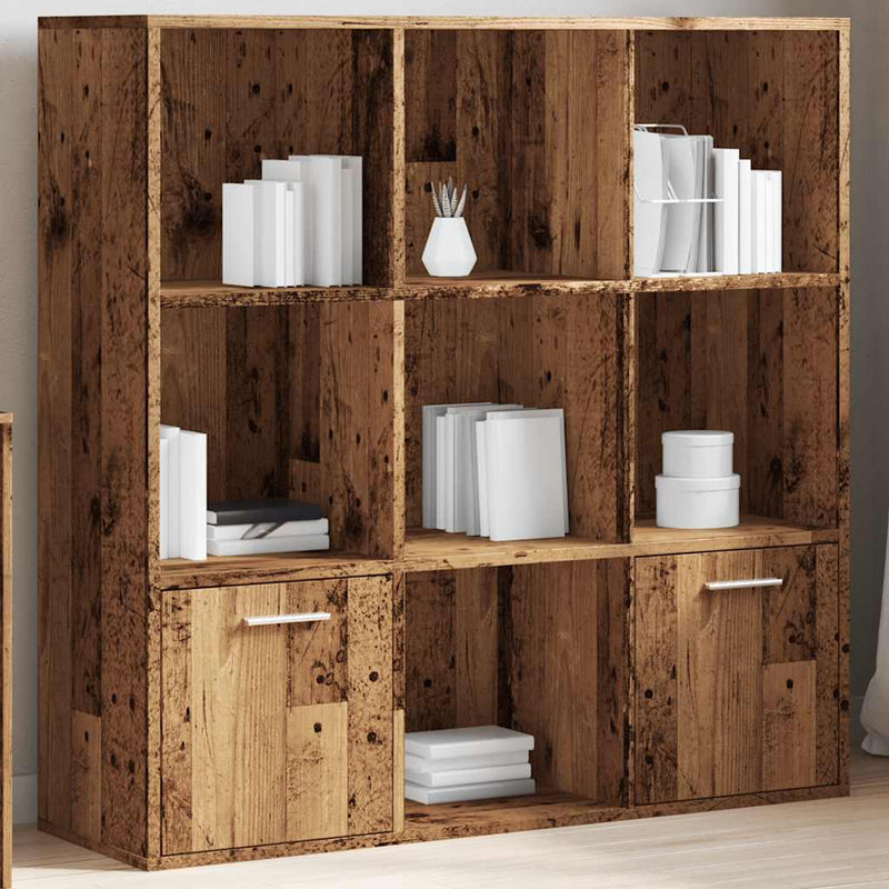 vidaXL antik fa színű szerelt fa könyvszekrény 98 x 29 x 97,5 cm