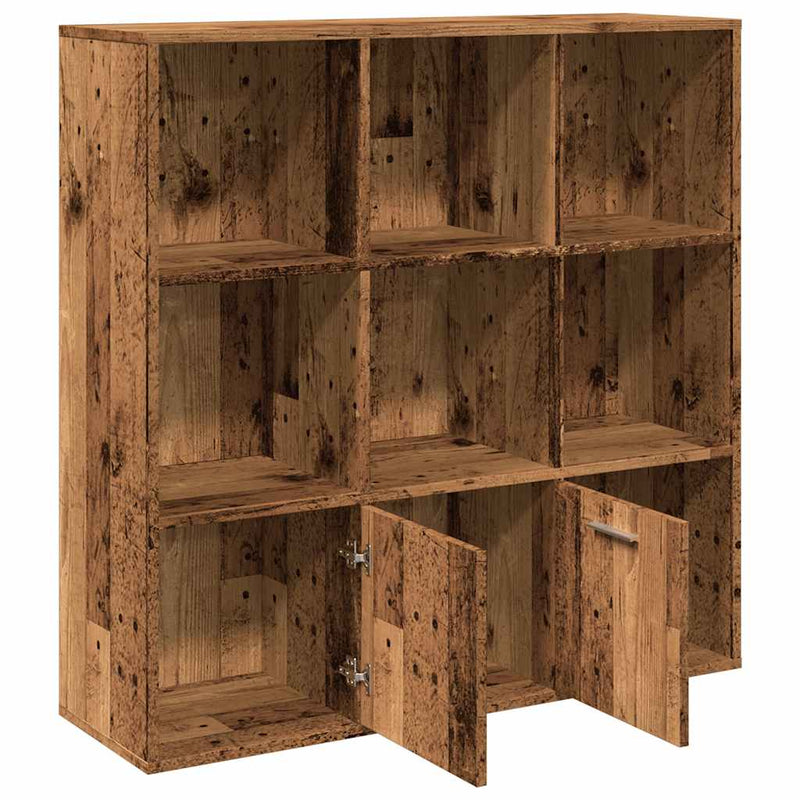 vidaXL antik fa színű szerelt fa könyvszekrény 98 x 29 x 97,5 cm