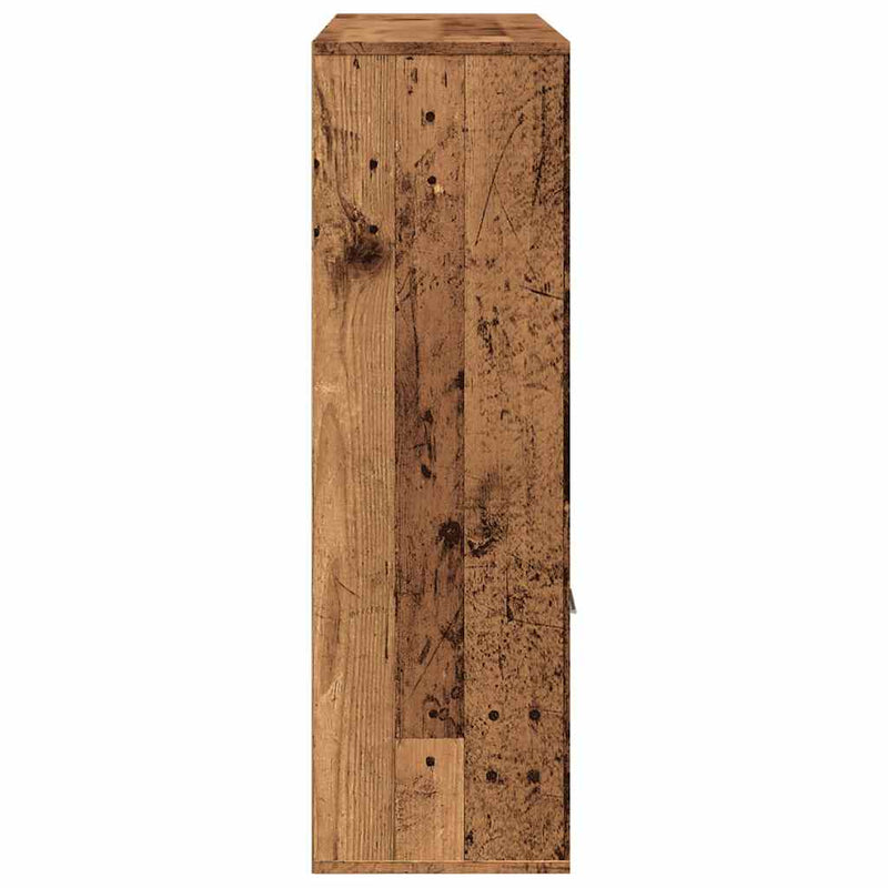 vidaXL antik fa színű szerelt fa könyvszekrény 98 x 29 x 97,5 cm
