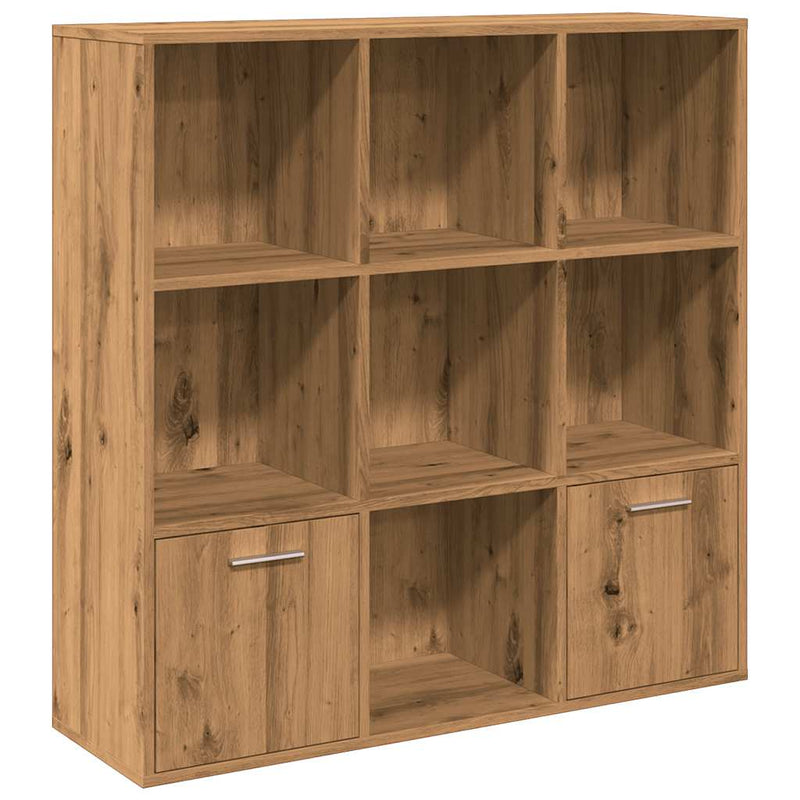 vidaXL kézműves tölgy színű szerelt fa könyvszekrény 98x29x97,5 cm