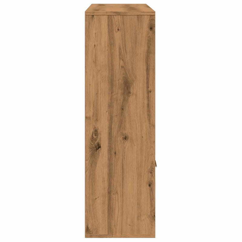 vidaXL kézműves tölgy színű szerelt fa könyvszekrény 98x29x97,5 cm