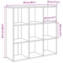 vidaXL kézműves tölgy színű könyvszekrény 98 x 29 x 97,5 cm