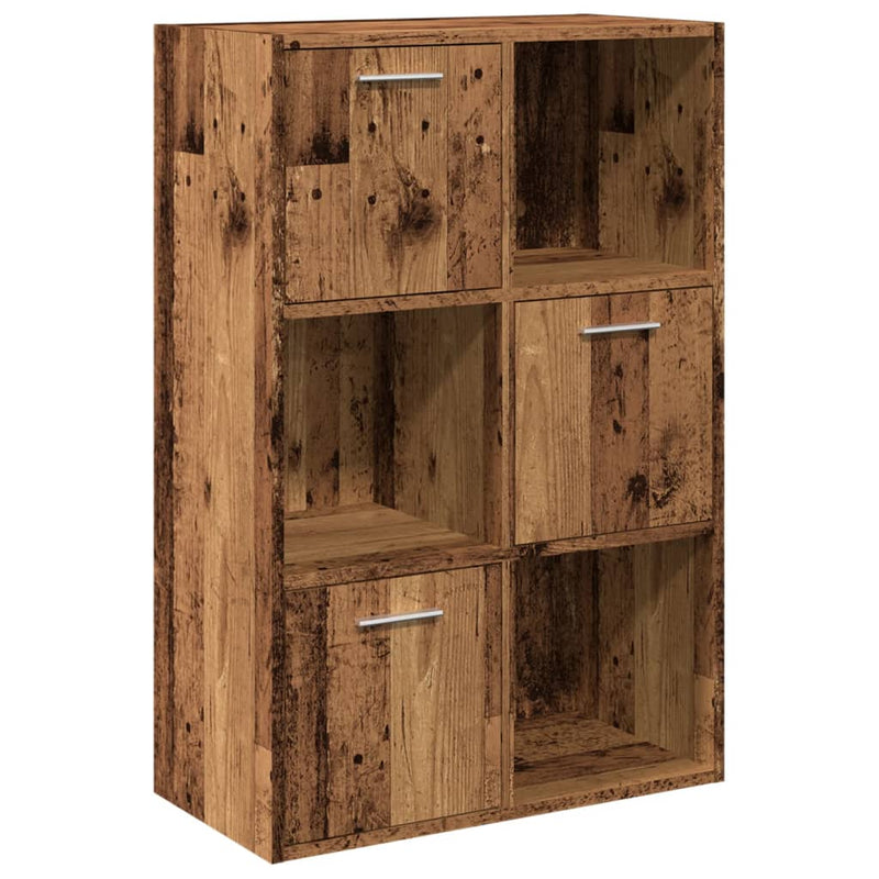 vidaXL antik fa színű szerelt fa könyvespolc 60,5 x 30 x 90 cm