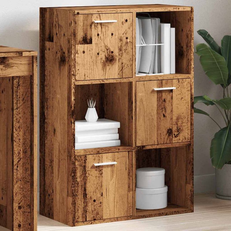 vidaXL antik fa színű szerelt fa könyvespolc 60,5 x 30 x 90 cm