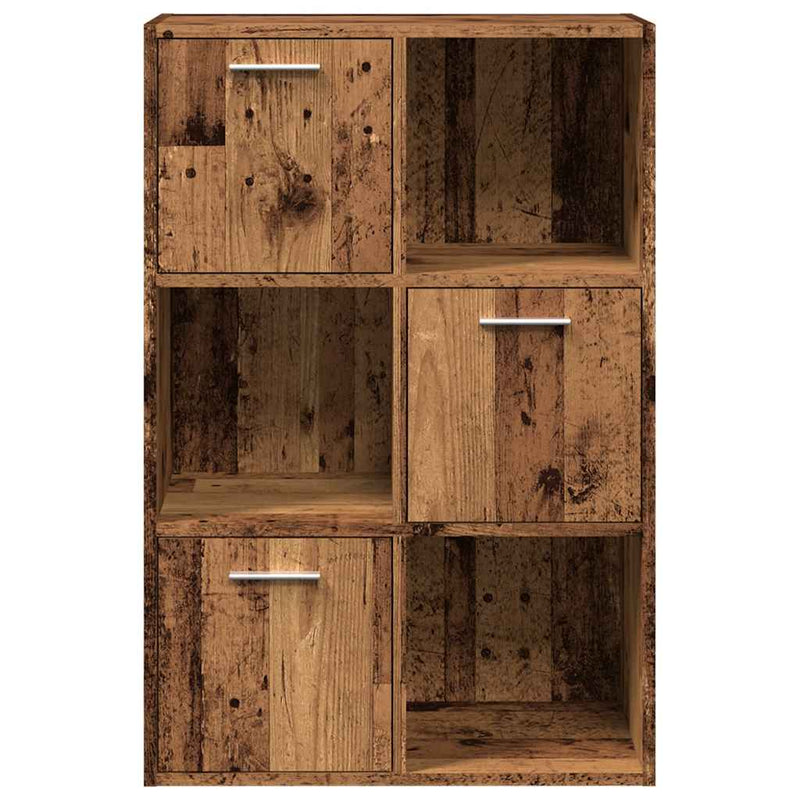 vidaXL antik fa színű szerelt fa könyvespolc 60,5 x 30 x 90 cm