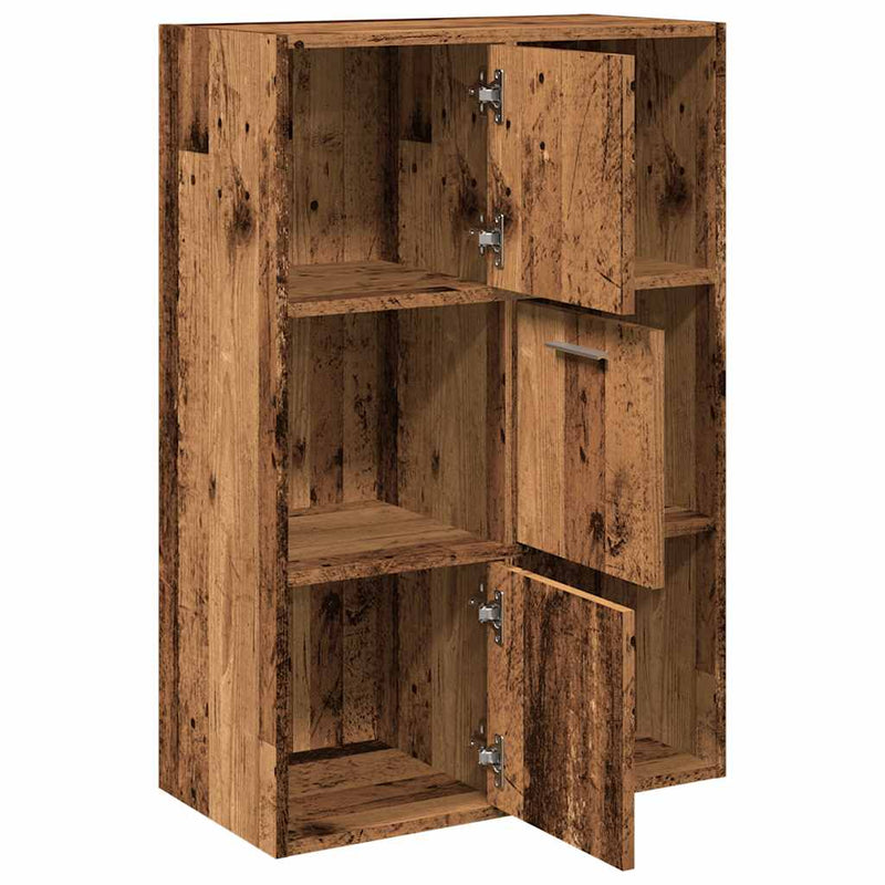 vidaXL antik fa színű szerelt fa könyvespolc 60,5 x 30 x 90 cm