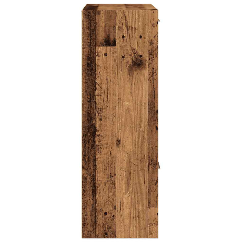 vidaXL antik fa színű szerelt fa könyvespolc 60,5 x 30 x 90 cm
