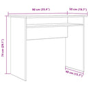 vidaXL antik fa színű szerelt fa íróasztal 90 x 50 x 74 cm