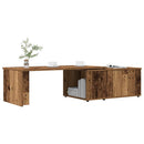 vidaXL dohányzóasztal Régi fa 150x50x35 cm Gépelt fa