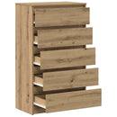 vidaXL kézműves tölgy színű szerelt fa fiókos szekrény 60 x 36 x 103cm