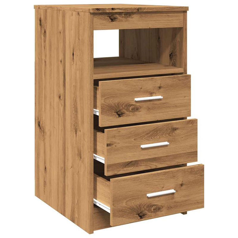 vidaXL Fiókszekrény kézműves tölgy 40x50x76 cm gépelt fa