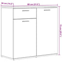 vidaXL antik fa színű szerelt fa tálalószekrény 80 x 36 x 75 cm